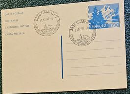 Ganzsache mit Sst GAMPELEN 21.12.93