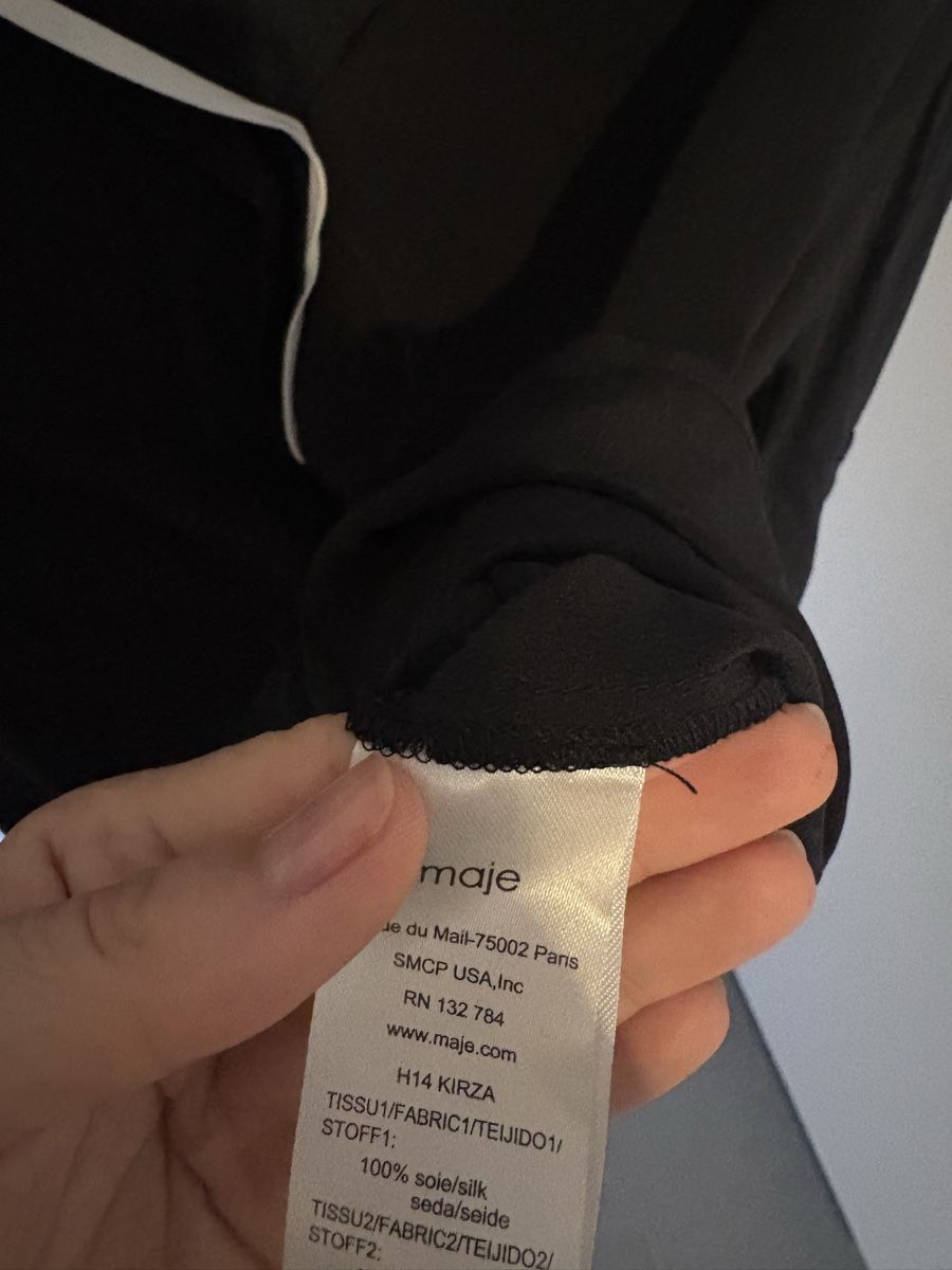 Maje Blusen: Maje black silk blouse 100% - Size 36 – Gebraucht aus Genève von ane_dr7w 4
