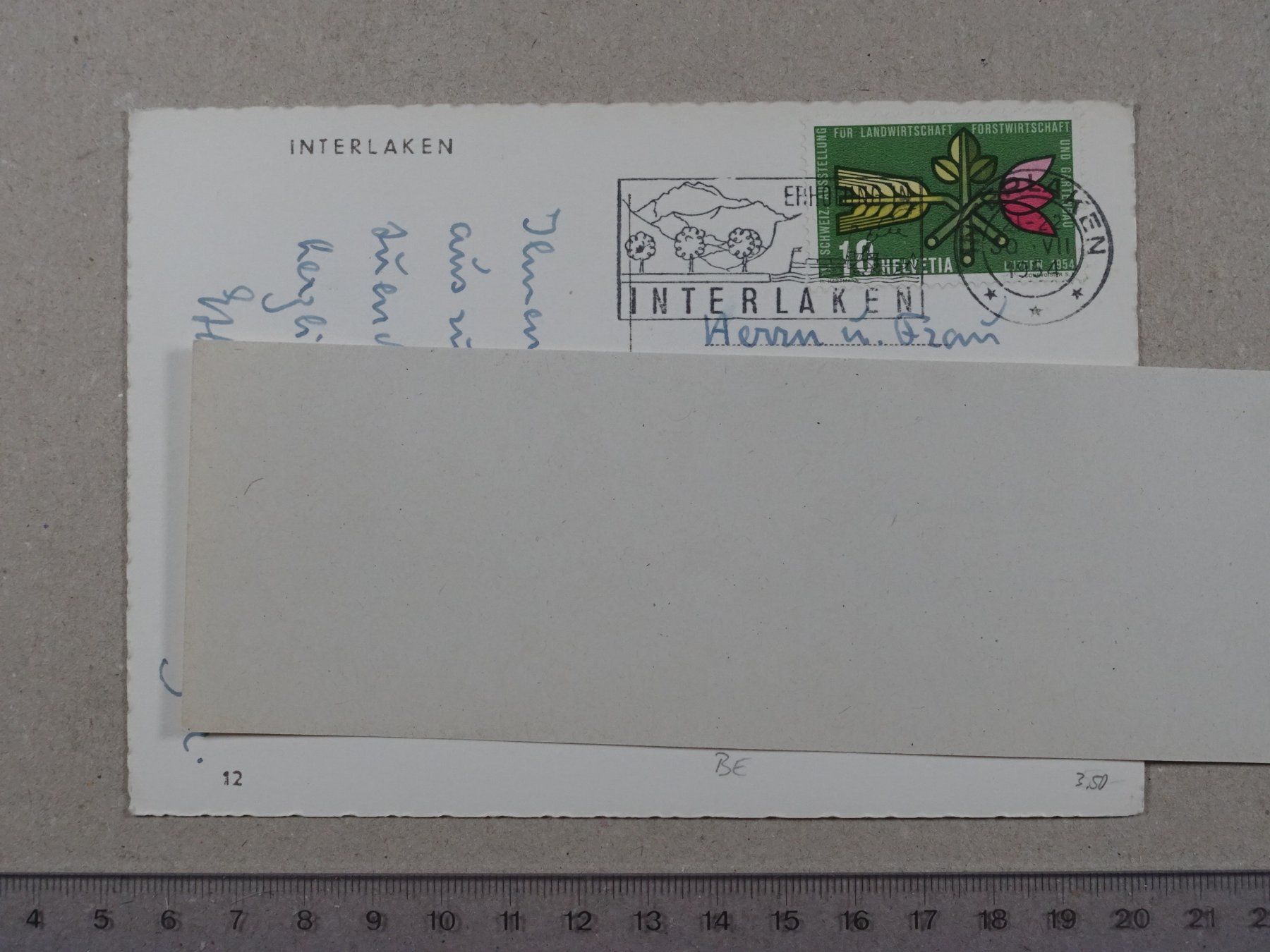Cartes postales: Interlaken, 1954 – D'occasion à Lenzburg par fh1 1