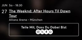 The Weeknd: After Hours Tour München 27. Juni