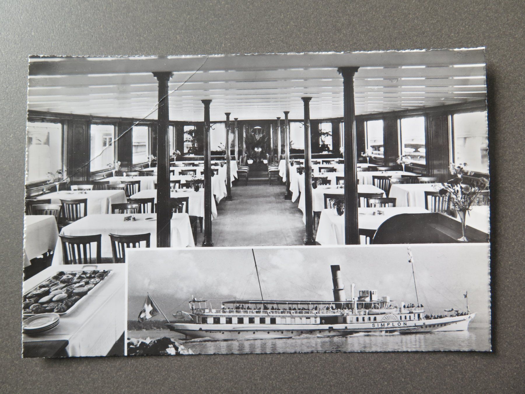 Cartoline postali: SCHIFF - SIMPLON - SALON 1ÈRE CLASSE – Usato da Wittenbach venduto da lipasal