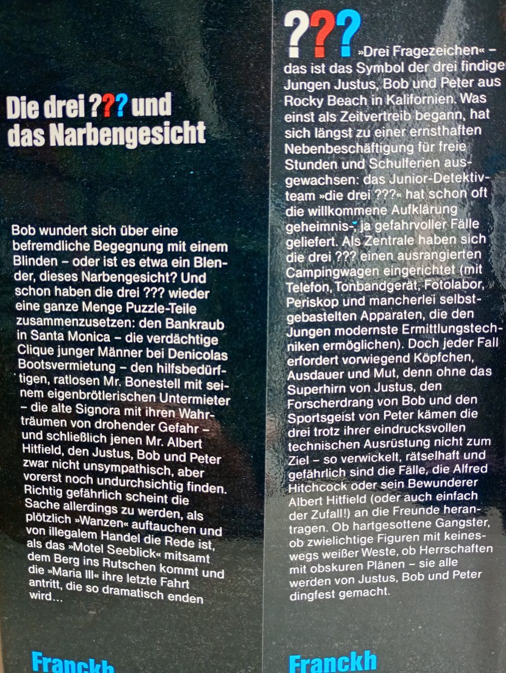 Libri: Die drei ??? Fragezeichen und das Narbengesicht. Erstauflage – Usato da Zürich venduto da TaebL 1