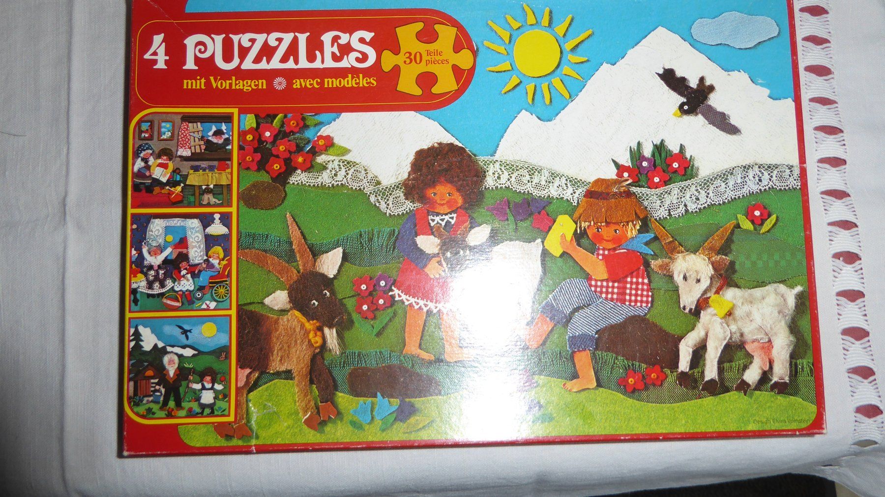 Puzzles: Altes Puzzle 4 mal mit Vorlage Heidi' – D'occasion à Sargans par Benziner