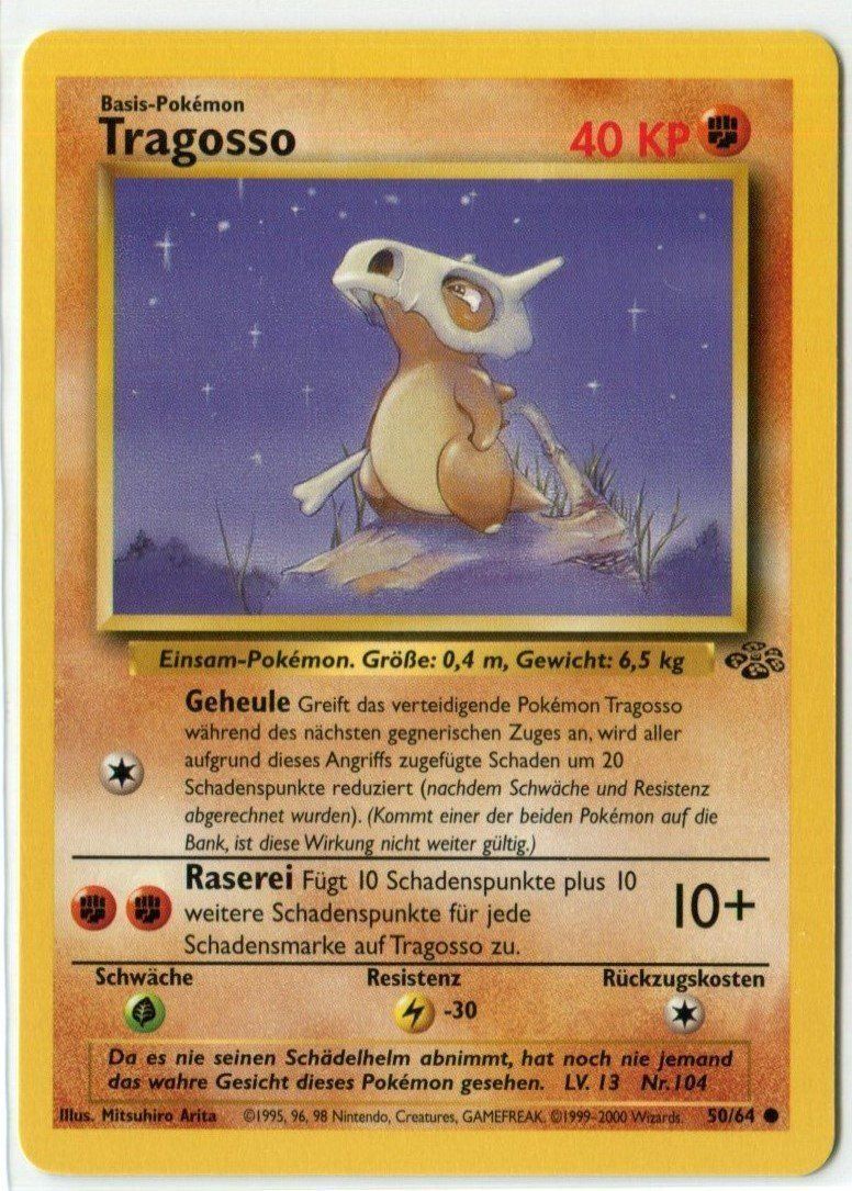 Pokémon Carte collezionabili: Tragosso Dschungel 50/64 Deutsch Mint – Nuovo (secondo la descrizione) da Dornach venduto da Deco89