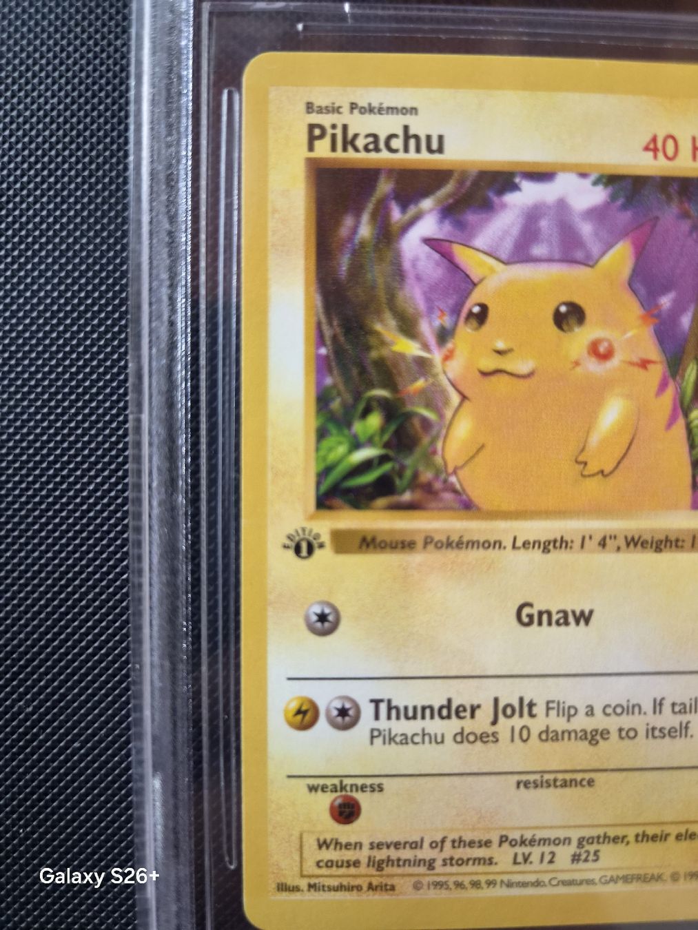 Pokémon Sammelbilder & Trading cards: Pokémon Pikachu 1st Edition Shadowless Red Cheeks Error Thic – Neu (gemäss Beschreibung) aus Ponte Capriasca von gev_n5bb 2