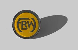 FBW Signet neu Version gelb für Postauto Pin Anstecker