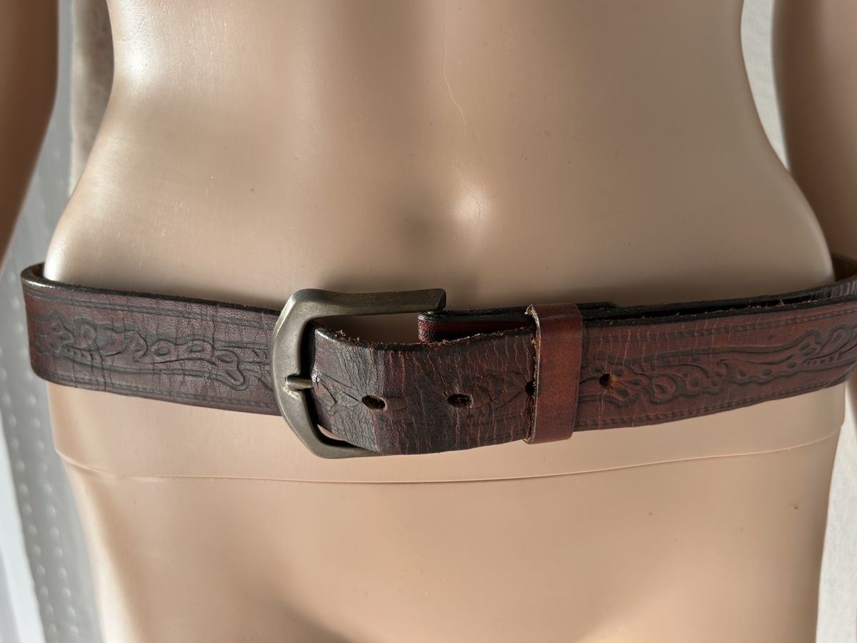 Ceintures: Leather belt brown with pattern acceptable condition – D'occasion à Saland par ele_vc96