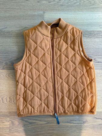 Gilet, drehbar, glanz, matt, gelb, Gr. M, fleckfrei