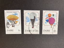 Zaire 1984 Lot 200 Jahre Luftfahrt Ballone gestempelt