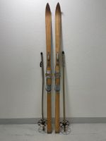 Ski (FA 5), Holzski, guter fahrbarer Zustand, mit Kanten