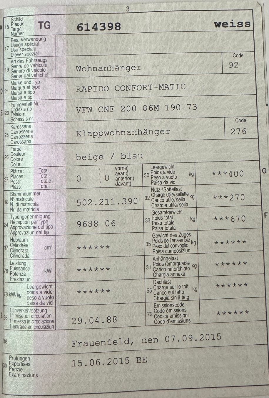 Rapido Véhicules de camping: Rapido Confort Matic – D'occasion à Frauenfeld par Rucoma 9
