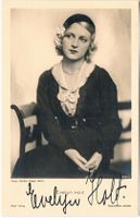 Evelyn Holt 1908-2001 Autogramm signiert Vintage Foto 9x14cm