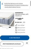 IKEA NORDBERGET Matratzenauflage/Topper 160x200 cm weiss