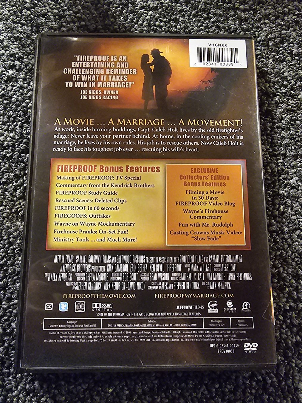 Tutti i DVDs: DVD Fireproof (18967) – Usato da Ruswil venduto da jan_bxl5 1