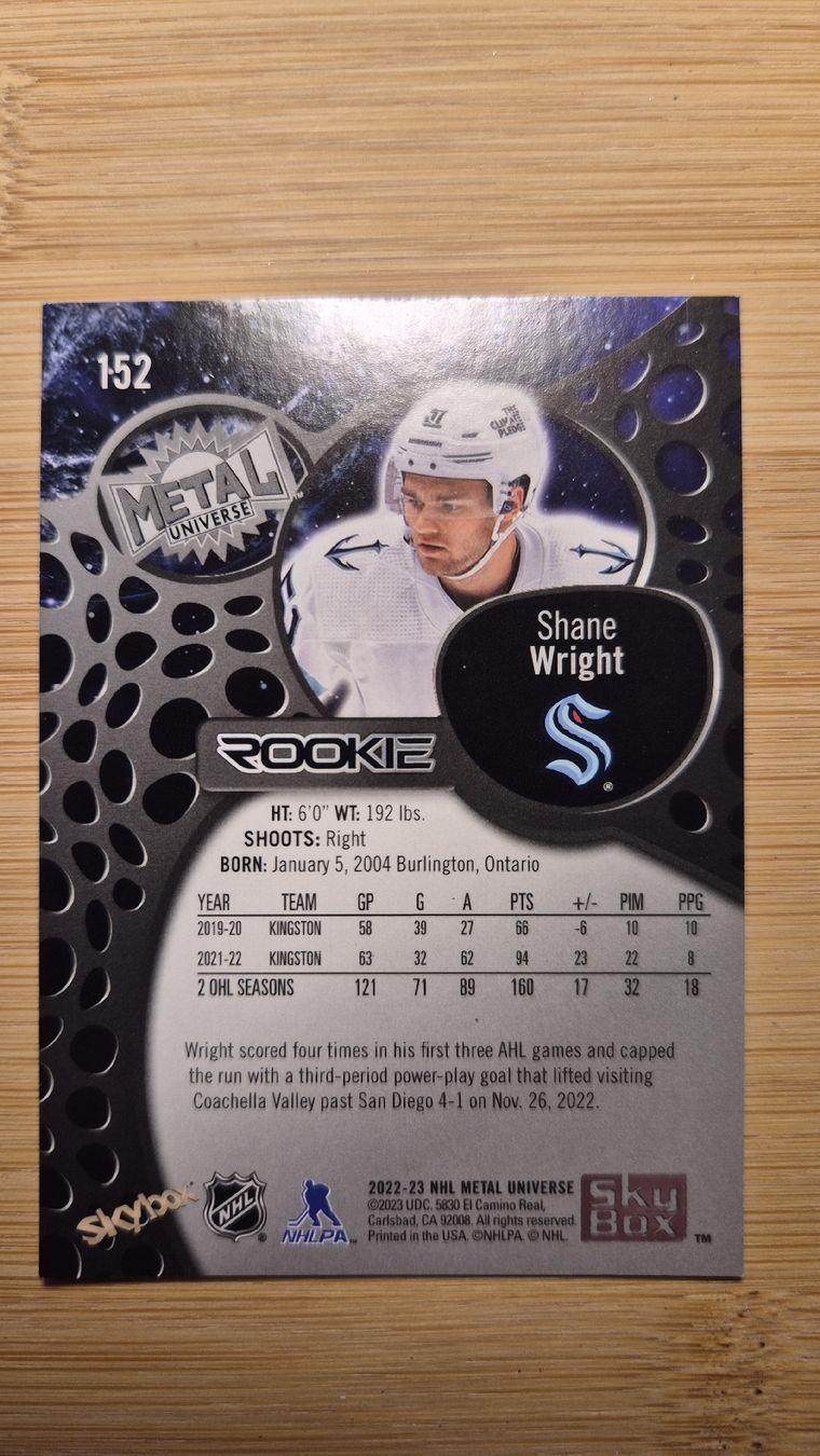 NHL Cartes à collectionner: NHL Seattle Kraken Shane Wright – D'occasion à Bellach par paedu-1980 1