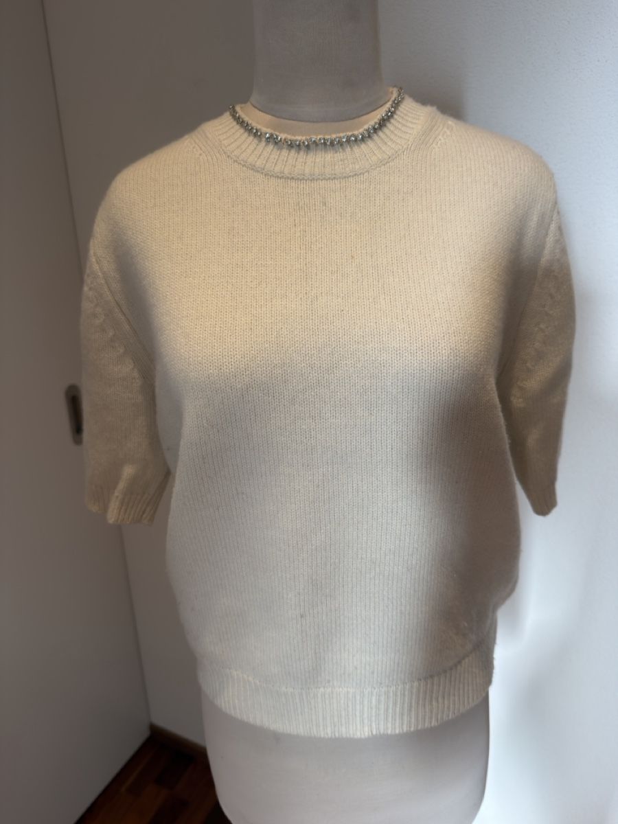 Maglioni & Felpe: Kurzarmpullover von Semicouture Grösse M, Wolle/Cashmere – Usato da Adliswil venduto da patrizia.roth01