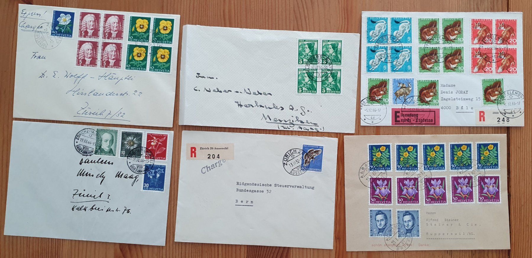 Tutti i francobolli: Pro Juventute: 40 verschiedene Briefe (2)  Siehe Scan – Usato da Dällikon venduto da Minita 4