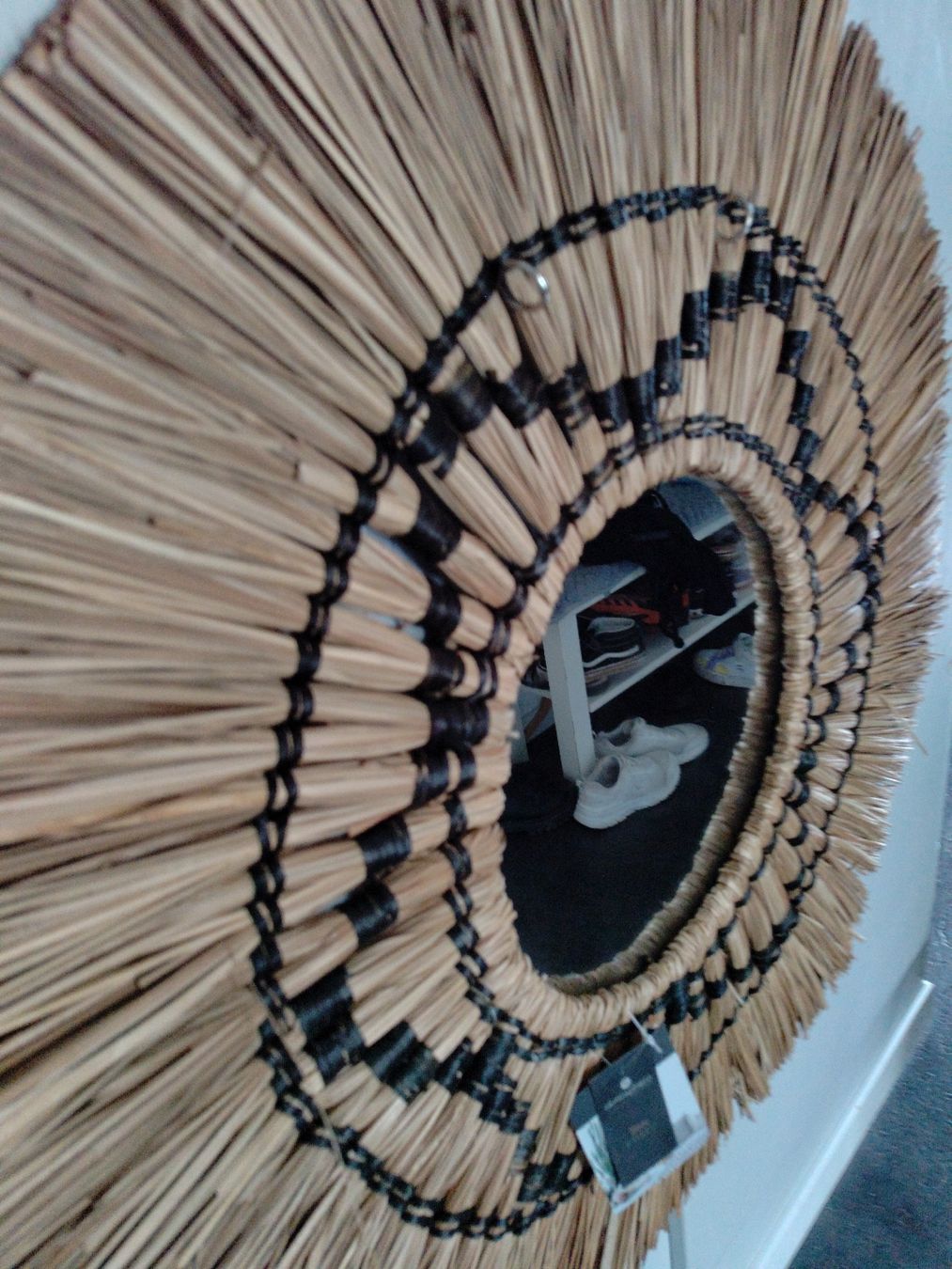 Specchi: Moderner Spiegel aus echtem Rattan 78 cm – Nuovo e nell'imballaggio originale da Scherz venduto da texmanu 3