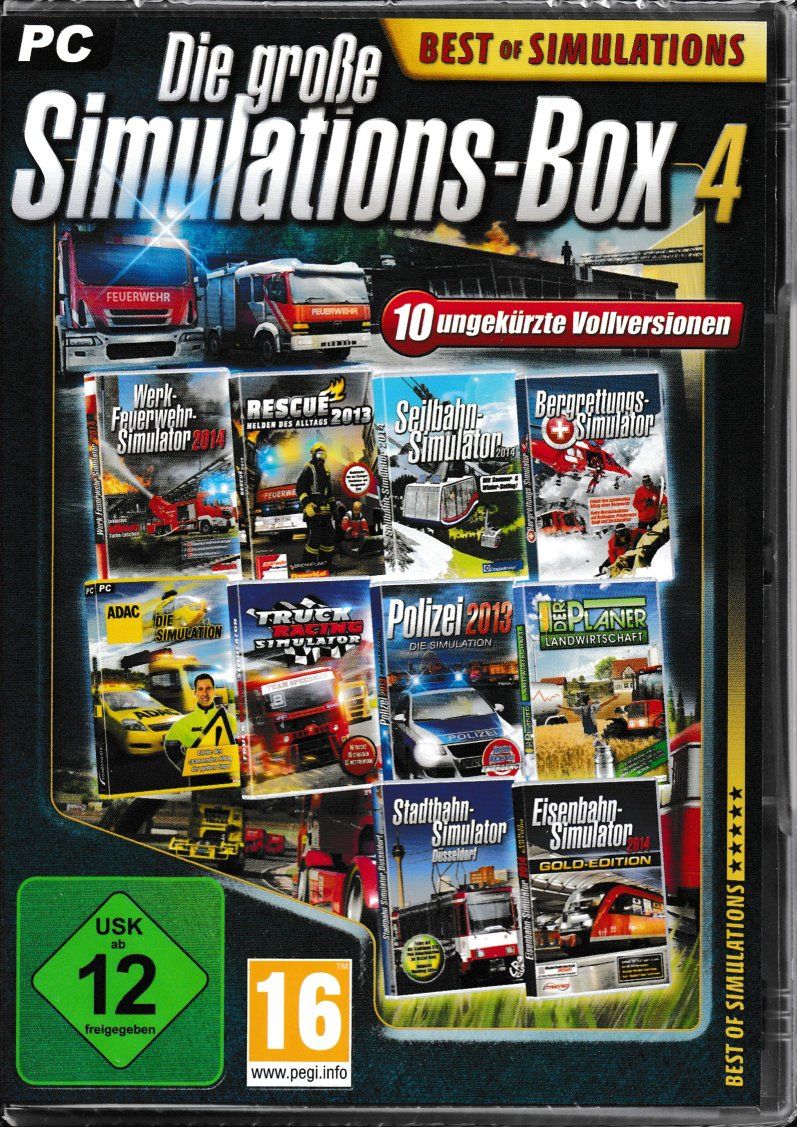Giochi: PC DVD-ROM Die grosse Simulations-Box 4 – Nuovo e nell'imballaggio originale da Oberentfelden venduto da AirCargo04