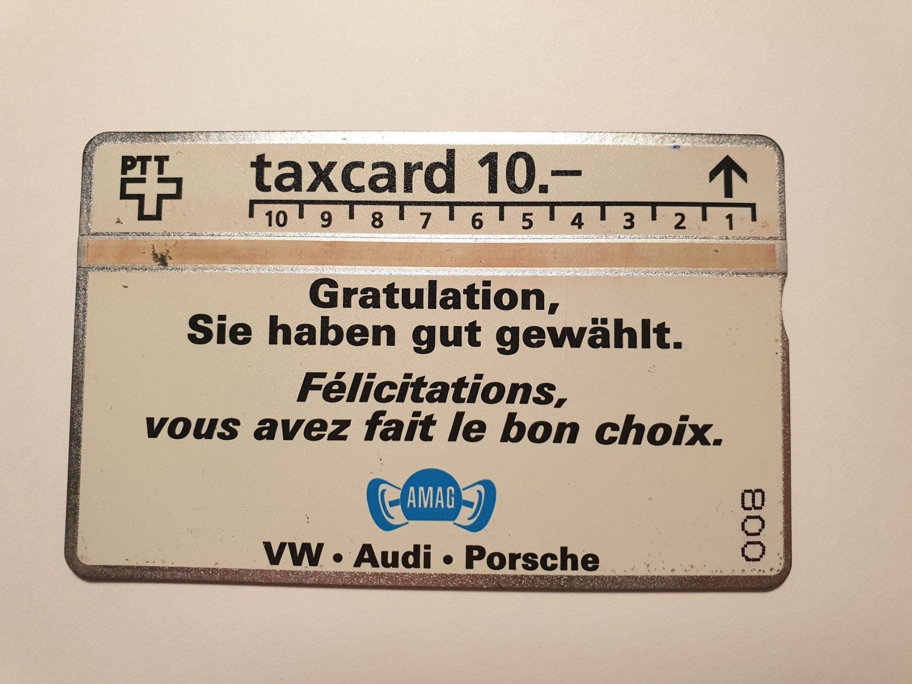 Telefon- & Taxkarten: AMAG mit Nummerierung 008 – Gebraucht aus Rain von chesz