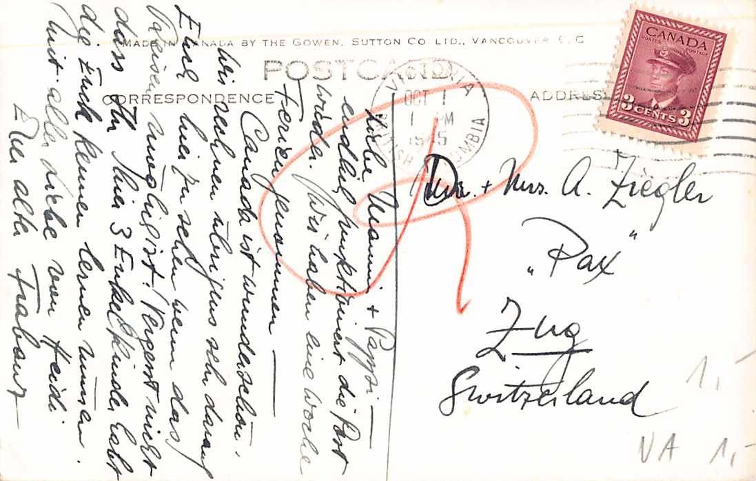 Cartoline postali: uralte Ansichtskarte VICTORIA - handcoloriert- HOTEL EMPRESS – Usato da Lufingen venduto da TopAnsichtskarten 1