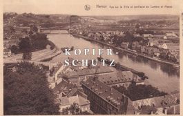 Namur - Vue sur la Ville et confluent de Sambre et Meuse /bf