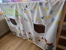 Vorhang für Ikea Kura Hochbett