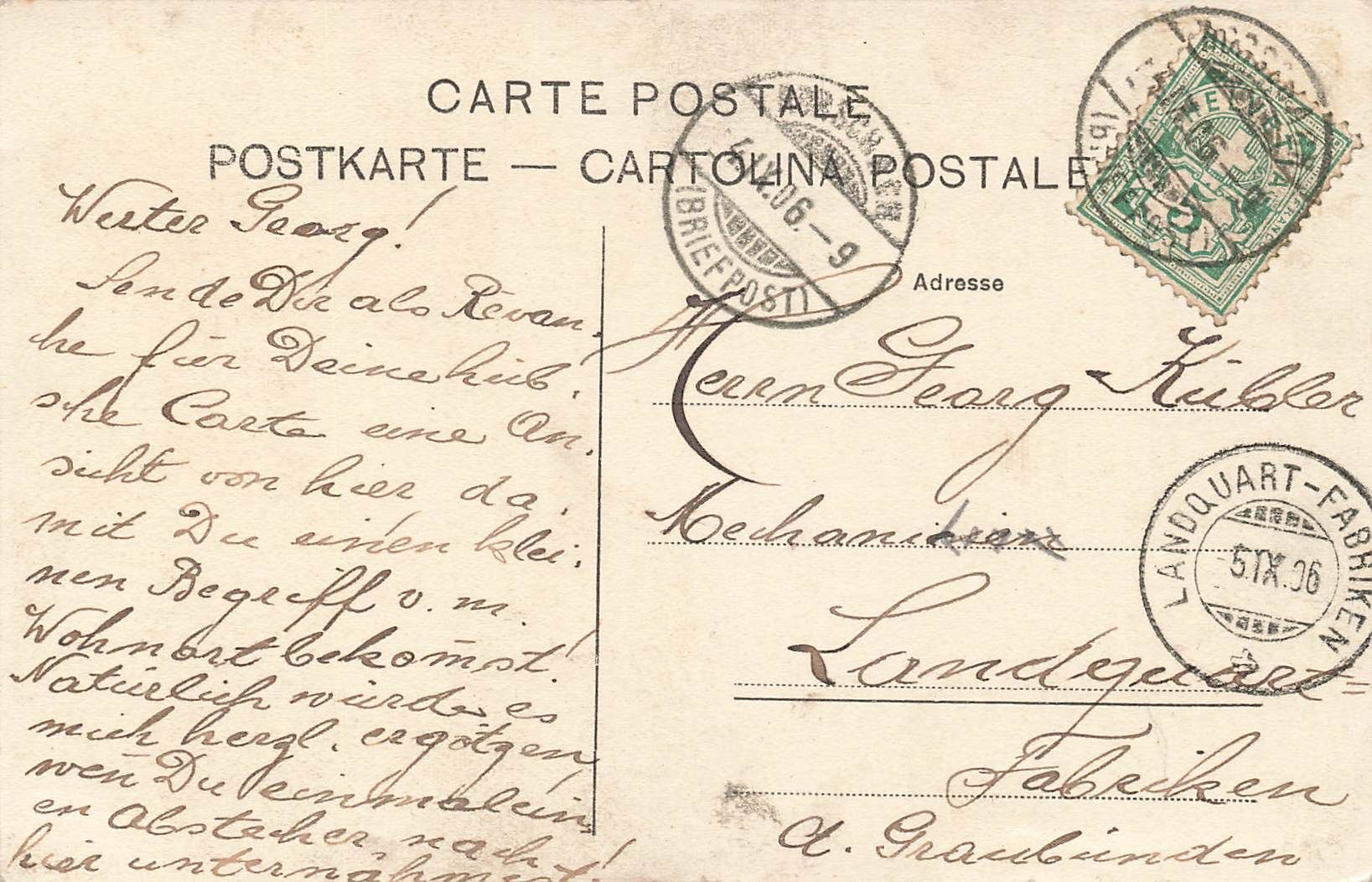 Cartoline postali: Rorschach anime – Usato da Biasca venduto da Blenio71 1