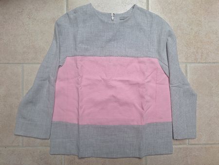 COS haut tailleur XS oversize-S ok, rose et gris chiné