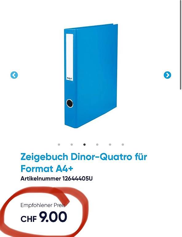 Biella Raccoglitori: %4 Stk. Ringbuch/ Ordner Dinor-Quatro  A4 blau – Nuovo e nell'imballaggio originale da Necker venduto da liq24 2