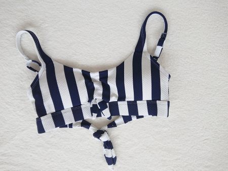 Bikini Oberteil Gr. XS Marine Blau Weiss