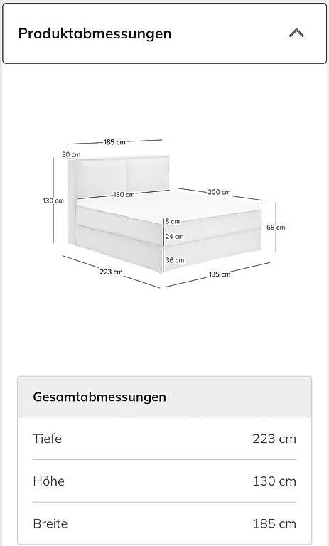 Betten: Boxspringbett KINX  180 x 200 cm – Gebraucht aus Seewen SZ von MEttlin01 3