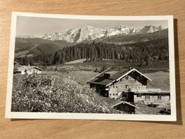 Alte Schwarzweiss Fotografie, Berglandschaft Schweiz. 50er 5