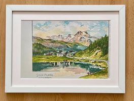 Silvaplana Giacometti Fine Art Print Engadin Postkarte