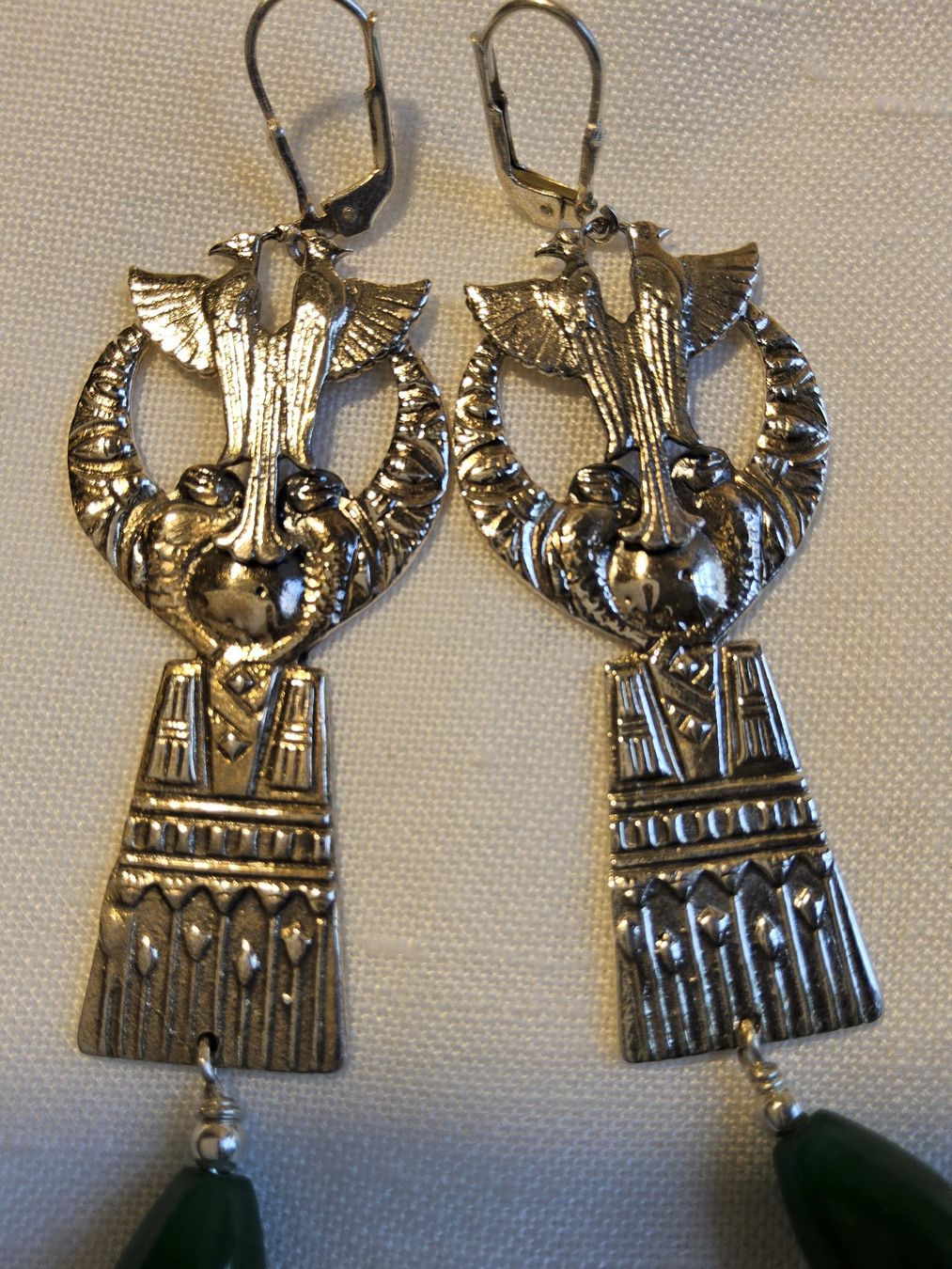 Orecchini pendenti & Orecchini a lobo: Exquisite Ohrhänger Sterling Silber Aegyptian Revival – Usato da Zürich venduto da helsan 7