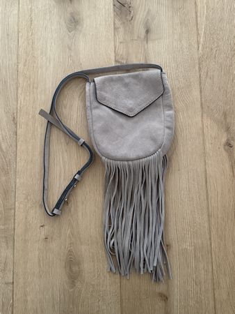 Mango Wildleder Tasche Fransen Beutel Umhängetasche