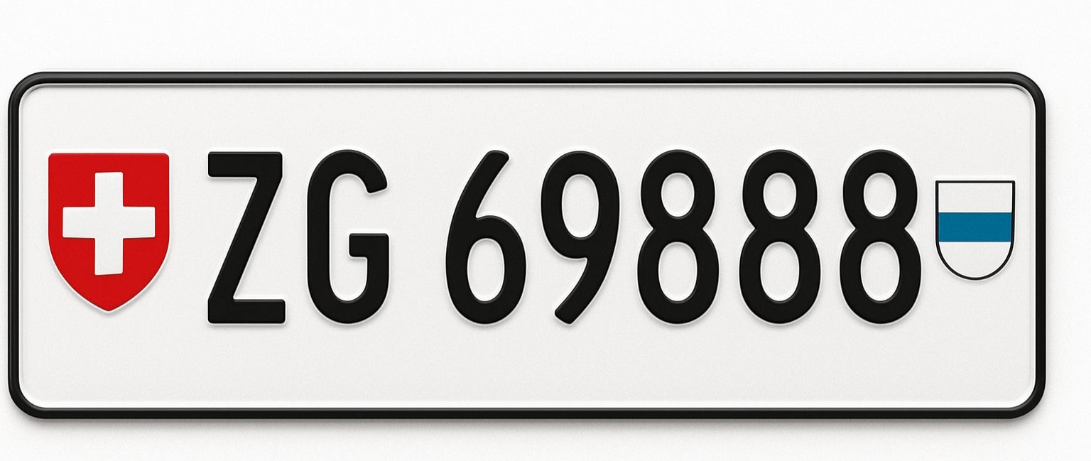 Insegne: Schweizer Autokennzeichen ZG 69888 – Usato da Steinhausen venduto da diavic