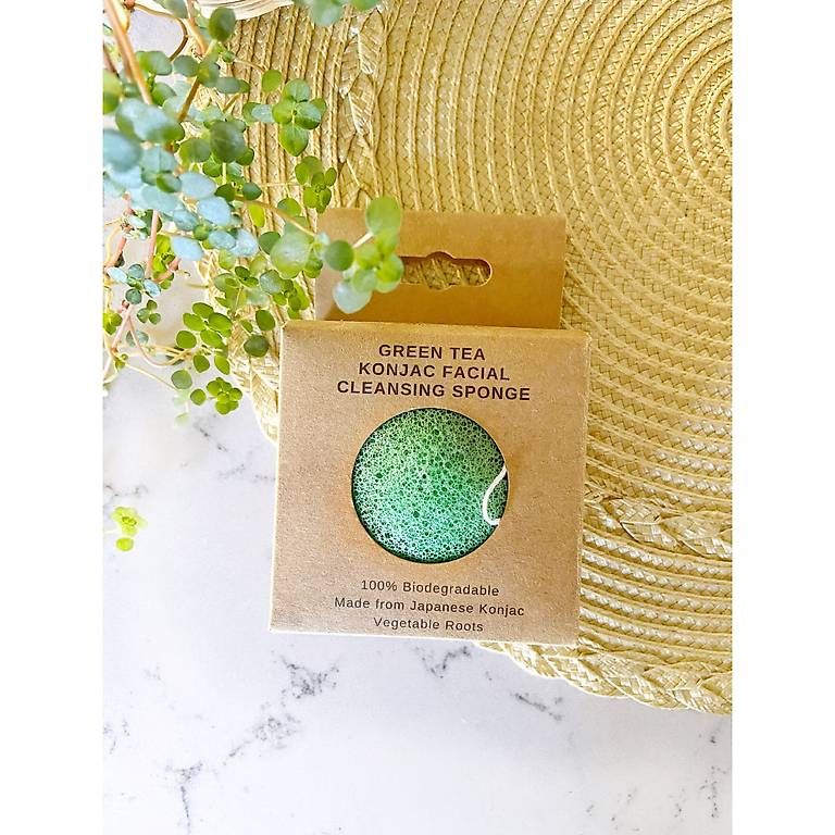 Cura del viso: Green Tea Konjac Facial cleansing sponge – Nuovo e nell'imballaggio originale da Schönenberg ZH venduto da sar_w2vr