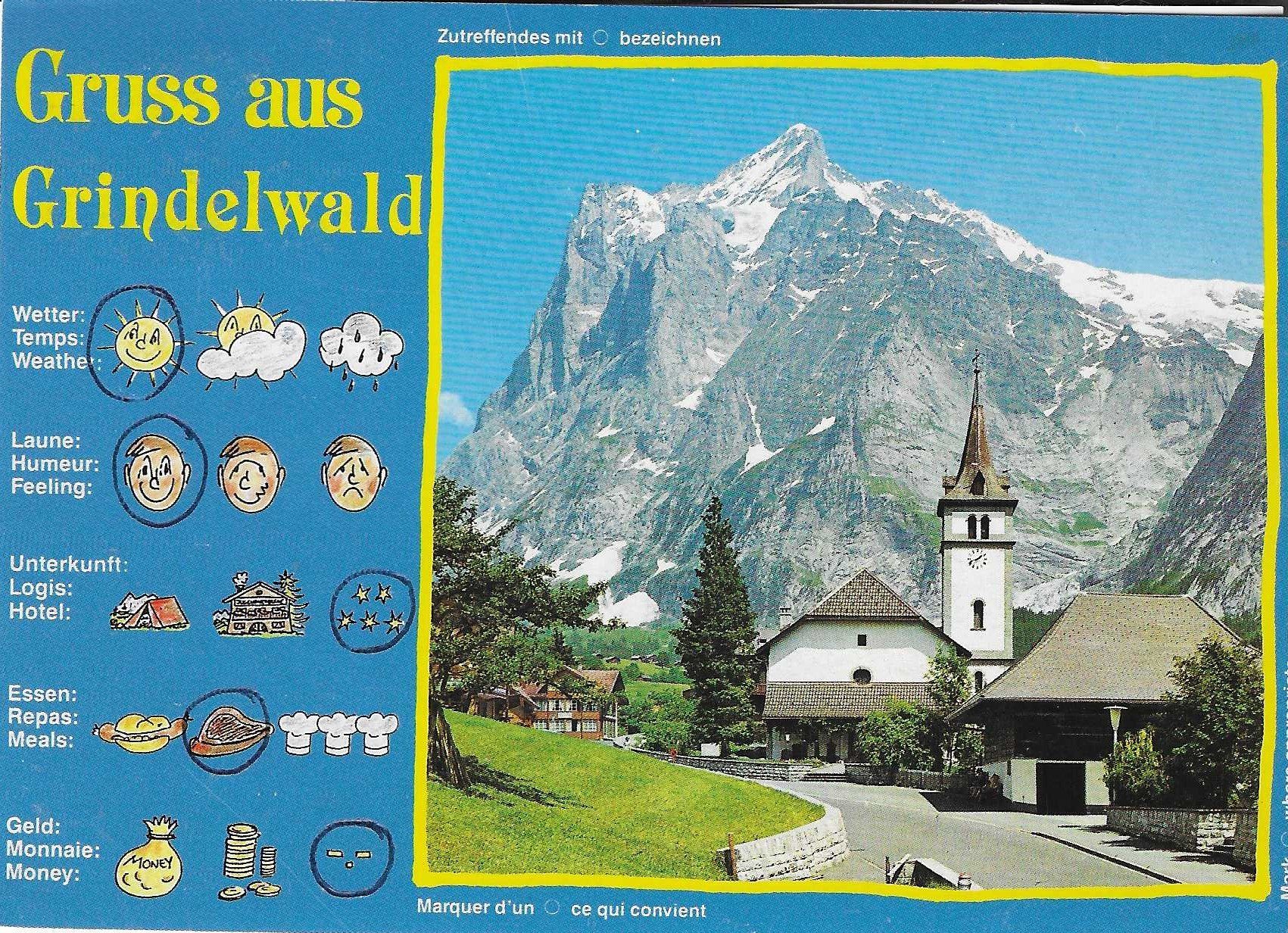 Ansichtskarten: Grindelwald im Berner Oberland BE – Gebraucht aus Rothrist von Stranglehold