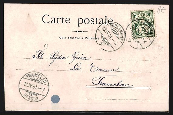 Cartoline postali: AK Corgémont, Teilansicht mit Bäumen – Usato da Berlin venduto da bartko-reher 1
