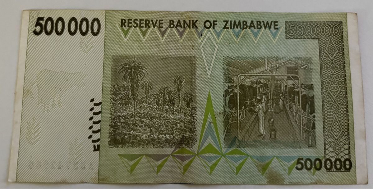 Billets de banque: Zimbabwe 500‘000 Dollars 2008 – D'occasion à Algetshausen par Carrhard 1