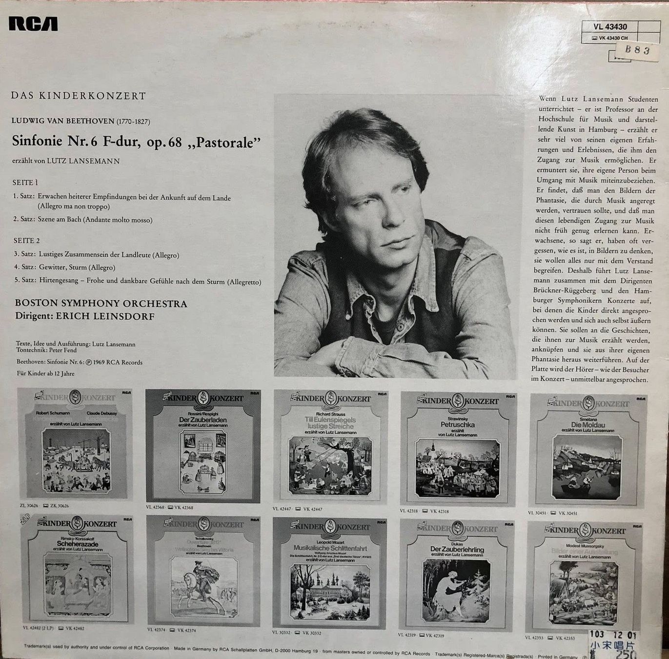 Dischi in vinile: Beethoven/Lansemann: Die Pastorale LP – Nuovo (secondo la descrizione) da Steinhausen venduto da Vilivinili 1