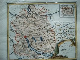 Zürich Kupferstichkarte  von Reilly 1790