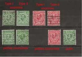 Royaume Uni Georges V variétés 1911 1912