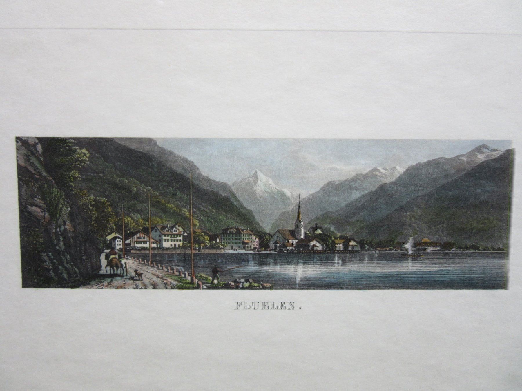 Incisioni: FLÜELEN  AQUATINTA – Usato da Gersau venduto da grafik-kunst