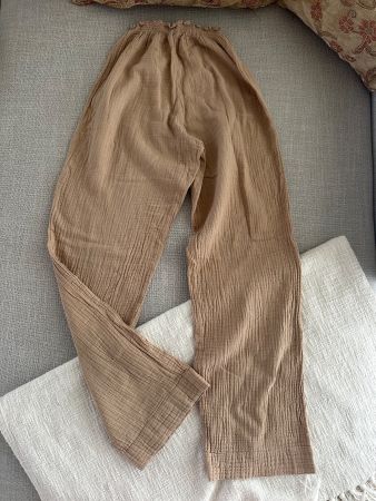 Hose, Musselin-Stoff, Beige, S, Morena Isabel