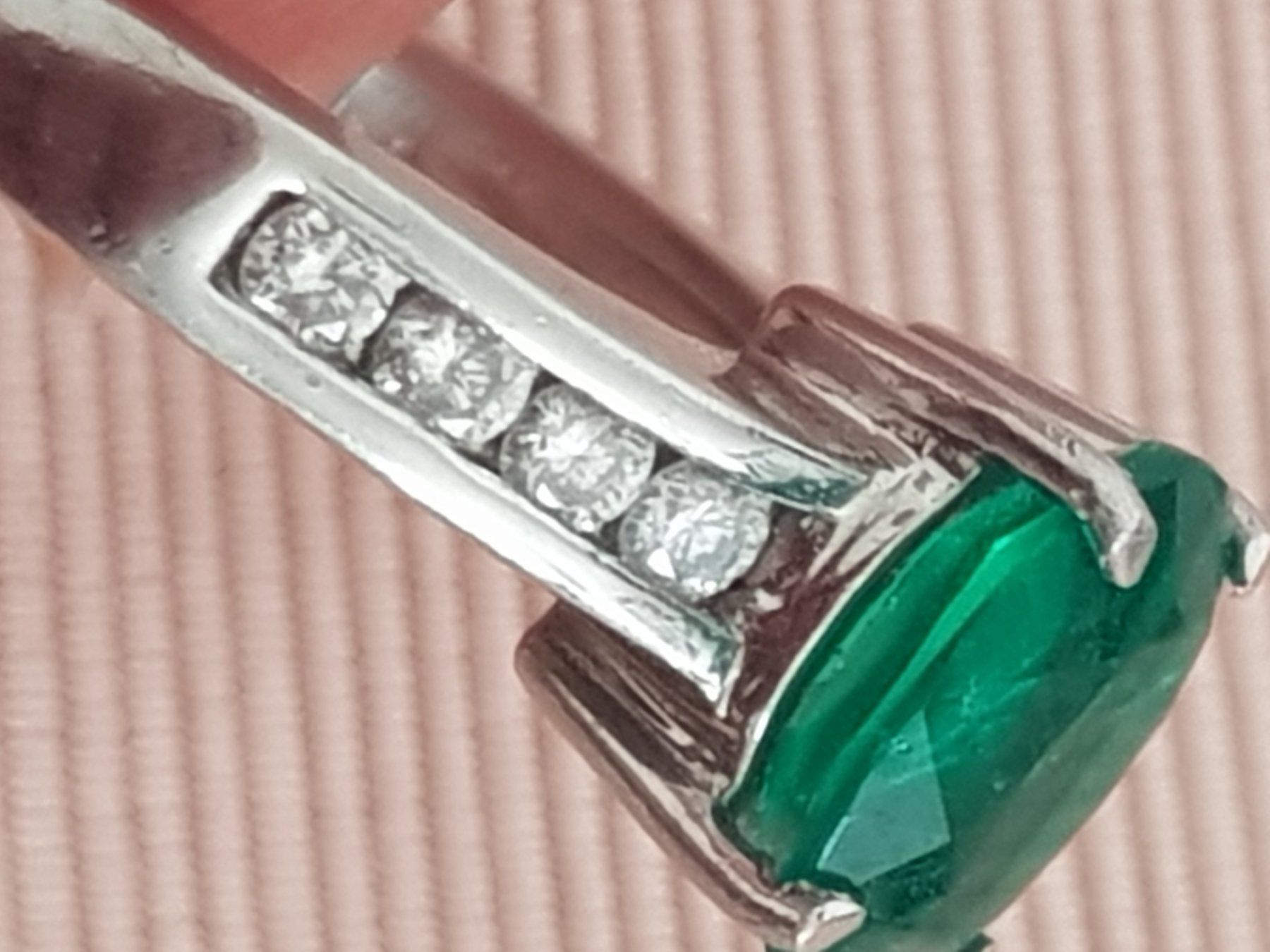 Anelli: Smaragd & Diamanten Ring Platin – Usato da Rupperswil venduto da Annet.Dann888 6