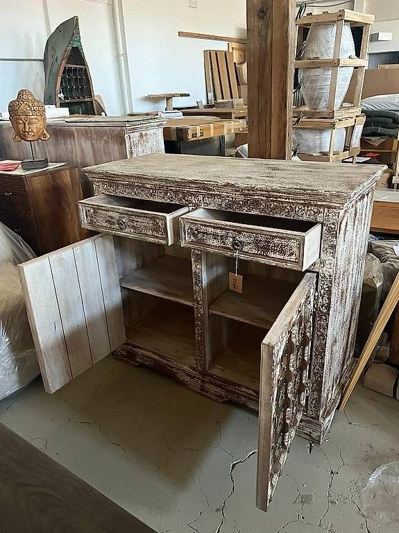 Cassettiere: Kommode Jamahra Shabby Chic Mangoholz – Nuovo (secondo la descrizione) da Zollikofen venduto da uniqueroom 3