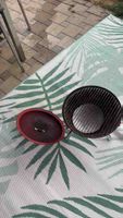 Round Portable Charcoal Grill used