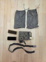 Militär Mannsputzzeug, Kleider- Schuhbürste, Gurt, Stoffsäck